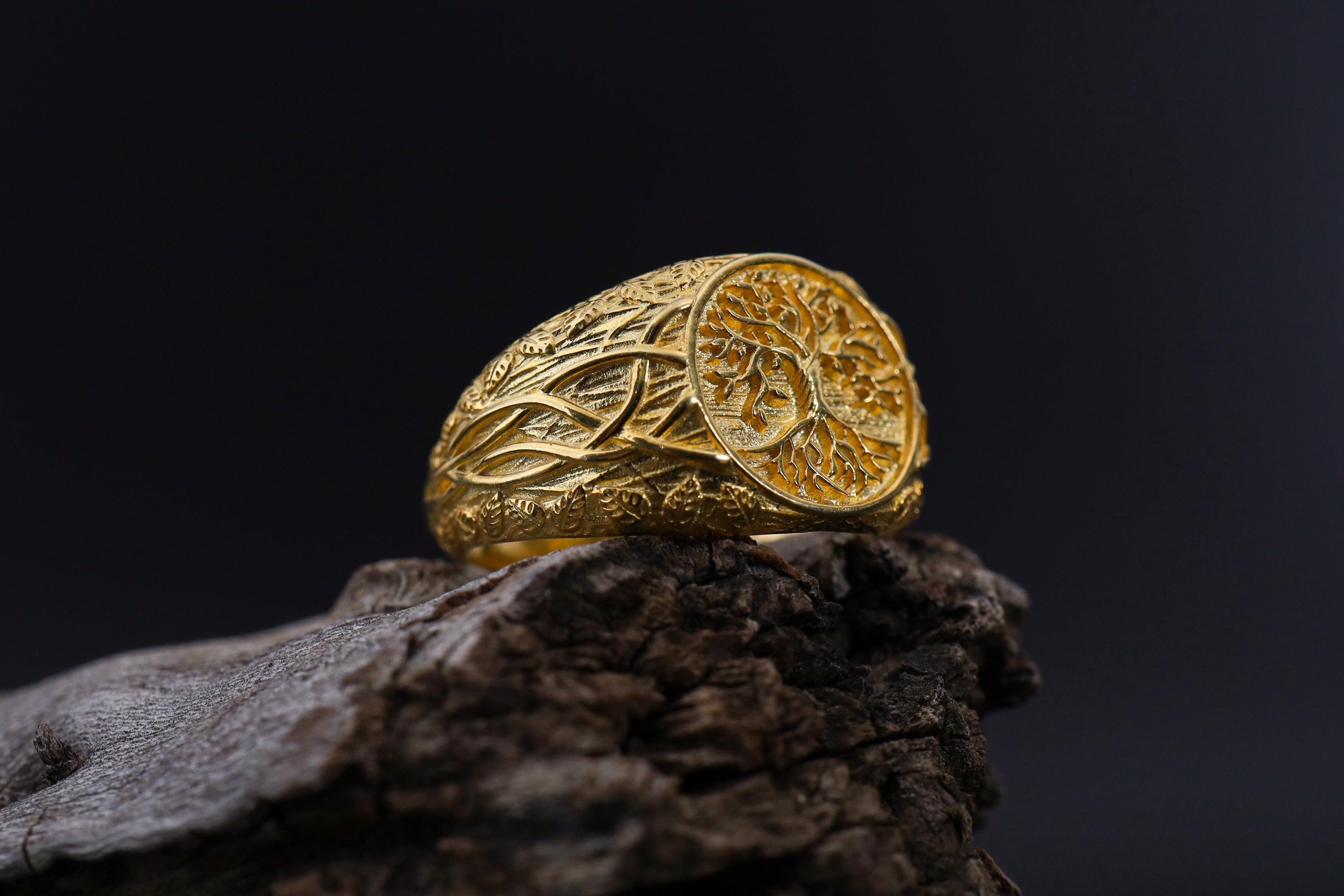 925K Sterling Silver Yggdrasil Ring: Norse Mythology Tree of Life Men & Women Band