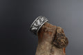 Gold Plated Koi Carp Ring: Japanese Engraved Band, Men's Statement Jewelry