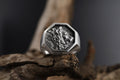 African lion signet ring, sterling silver safari animal jewelry, symbolic king lion statement band, and handcrafted bold accessory designed for those who are drawn to courage, leadership, and untamed strength. This striking ring features a detailed African lion motif framed within a bold signet structure, creating a look that feels regal, masculine, and deeply symbolic