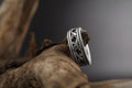Sterling Silver Vintage Men's Band: Engraved Scrollwork Wedding Ring