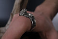 Pitbull head ring, dog inspired statement jewelry, symbolic warrior accessory, and handcrafted bold band designed for those who are drawn to loyalty, strength, and fearless character. This striking ring features a detailed pitbull head motif with muscular facial details and textured engraving, creating a powerful appearance inspired by the strong and protective nature of the pitbull breed.