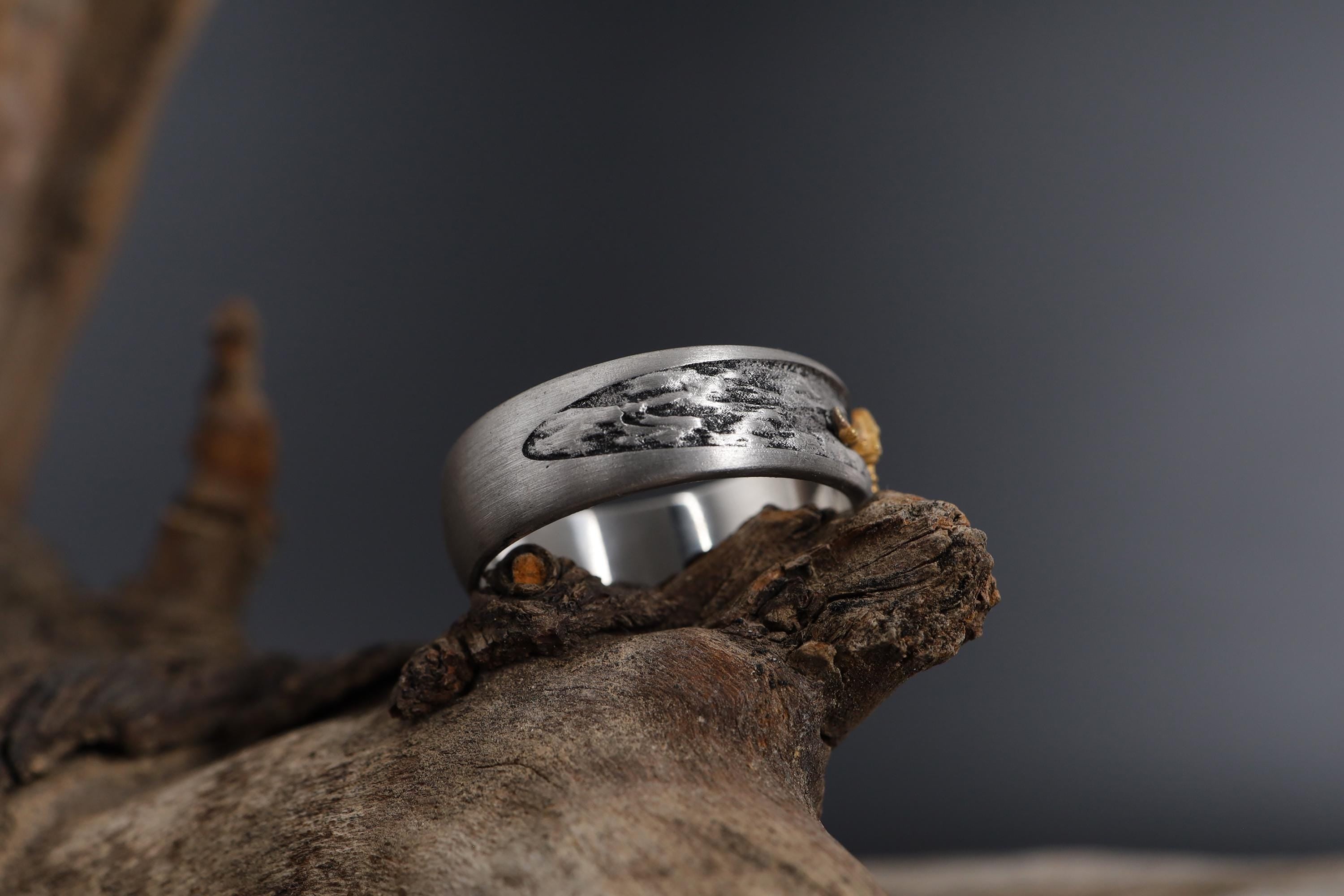 Sterling silver handmade tiger ring, Asian inspired animal band ring, engraved tiger jewelry, and powerful statement ring designed for those who are drawn to strength, courage, and fearless identity. This striking ring features a detailed tiger motif wrapping around the band, creating a look that feels bold, dynamic, and intensely expressive. It is not just a ring — it is a statement piece that blends animal symbolism, cultural inspiration, and s