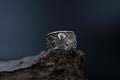 Handmade 925 Sterling Silver Koi Fish Band Ring: Japanese Statement Jewelry