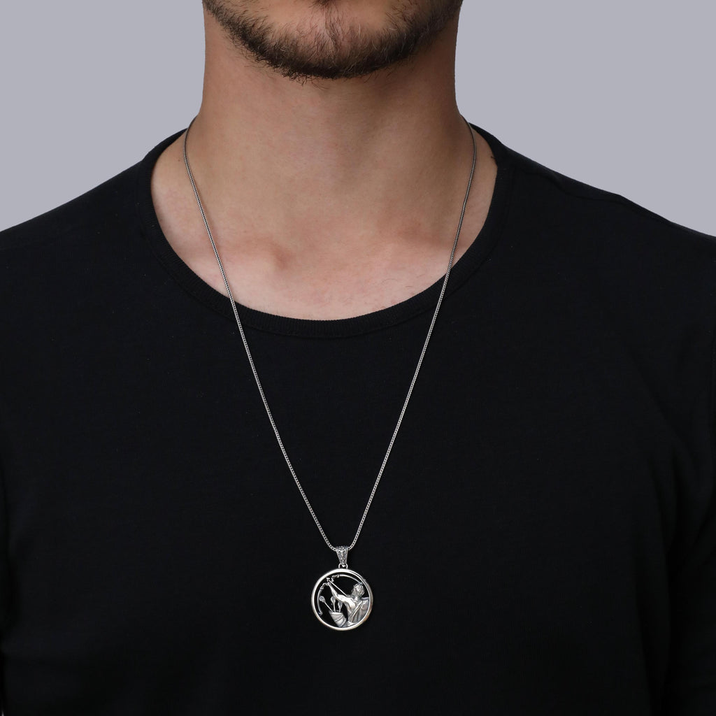 Handmade Sterling Silver Sagittarius Necklace, Zodiac Sign Jewelry