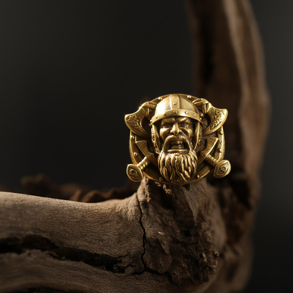 Handmade Sterling Silver Viking Warrior Ring, Norse Mythology Jewelry