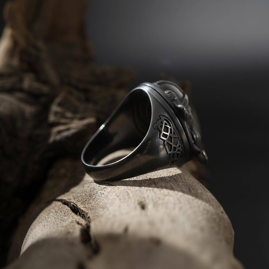 Handmade Sterling Silver Viking Warrior Ring, Norse Mythology Jewelry