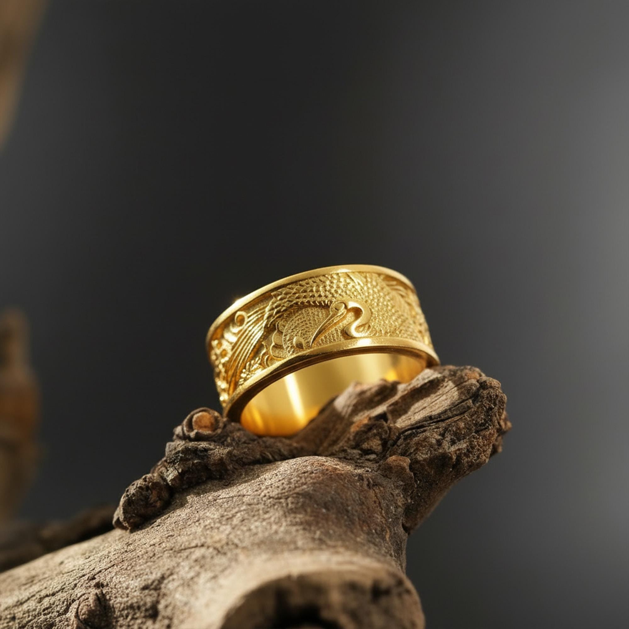 Sterling Silver Crane Ring, Bird Ring, Animal Jewelry