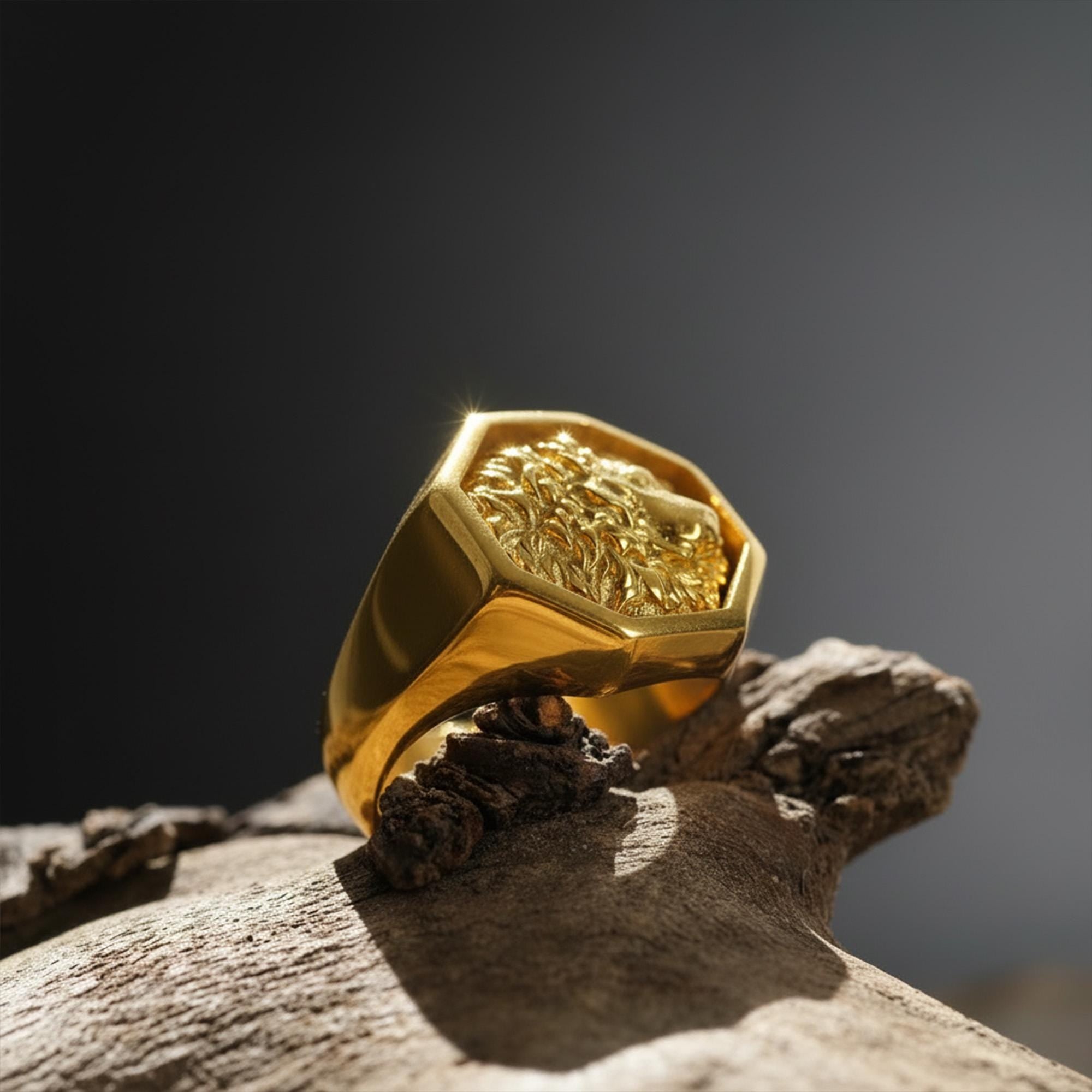 African lion signet ring, sterling silver safari animal jewelry, symbolic king lion statement band, and handcrafted bold accessory designed for those who are drawn to courage, leadership, and untamed strength. This striking ring features a detailed African lion motif framed within a bold signet structure, creating a look that feels regal, masculine, and deeply symbolic