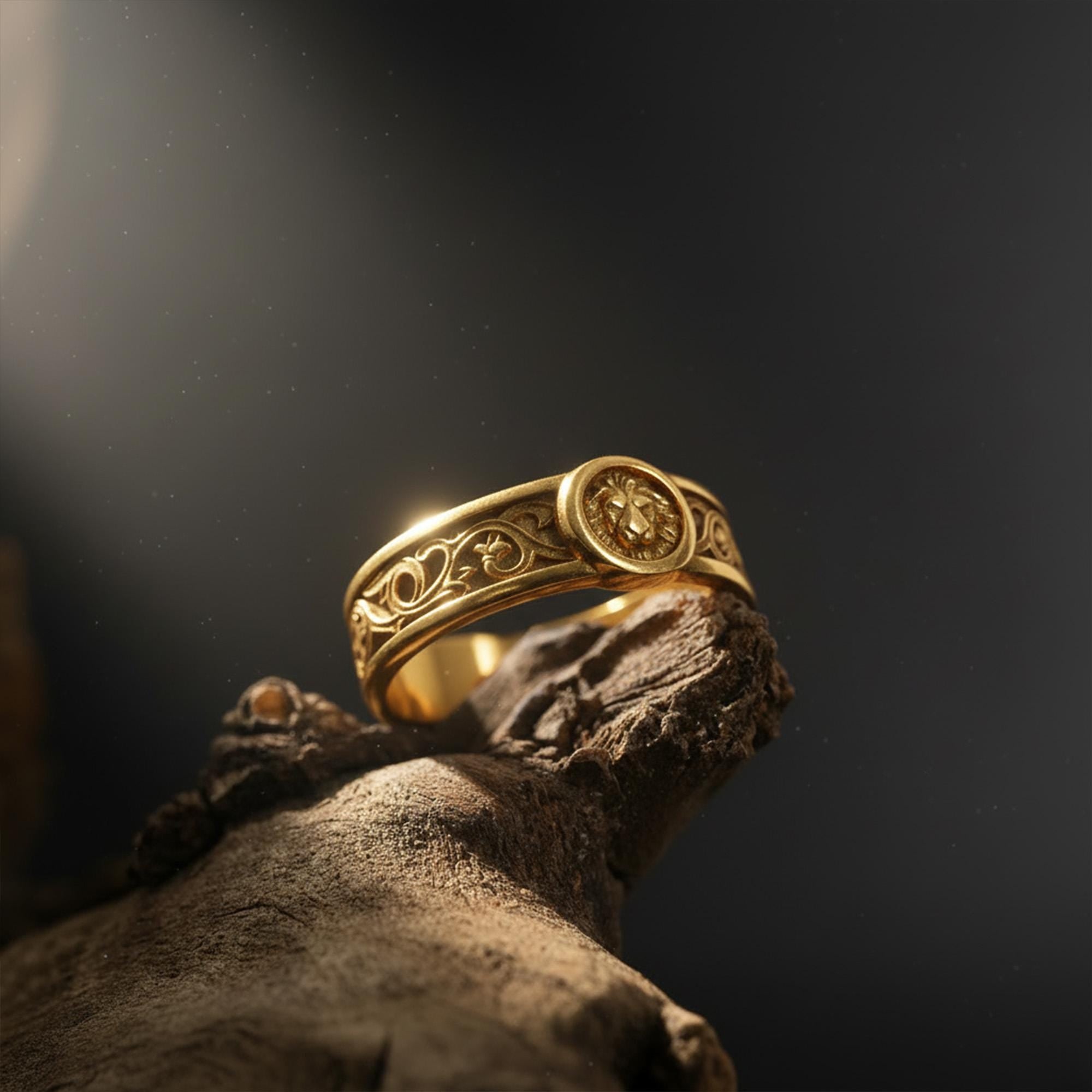 Handcrafted lion spirit band ring, rhodium plated sterling silver animal jewelry, and symbolic statement ring designed for those who are drawn to strength, leadership, and inner power. This striking ring features a bold lion-inspired design, creating a look that feels powerful, spiritual, and timeless