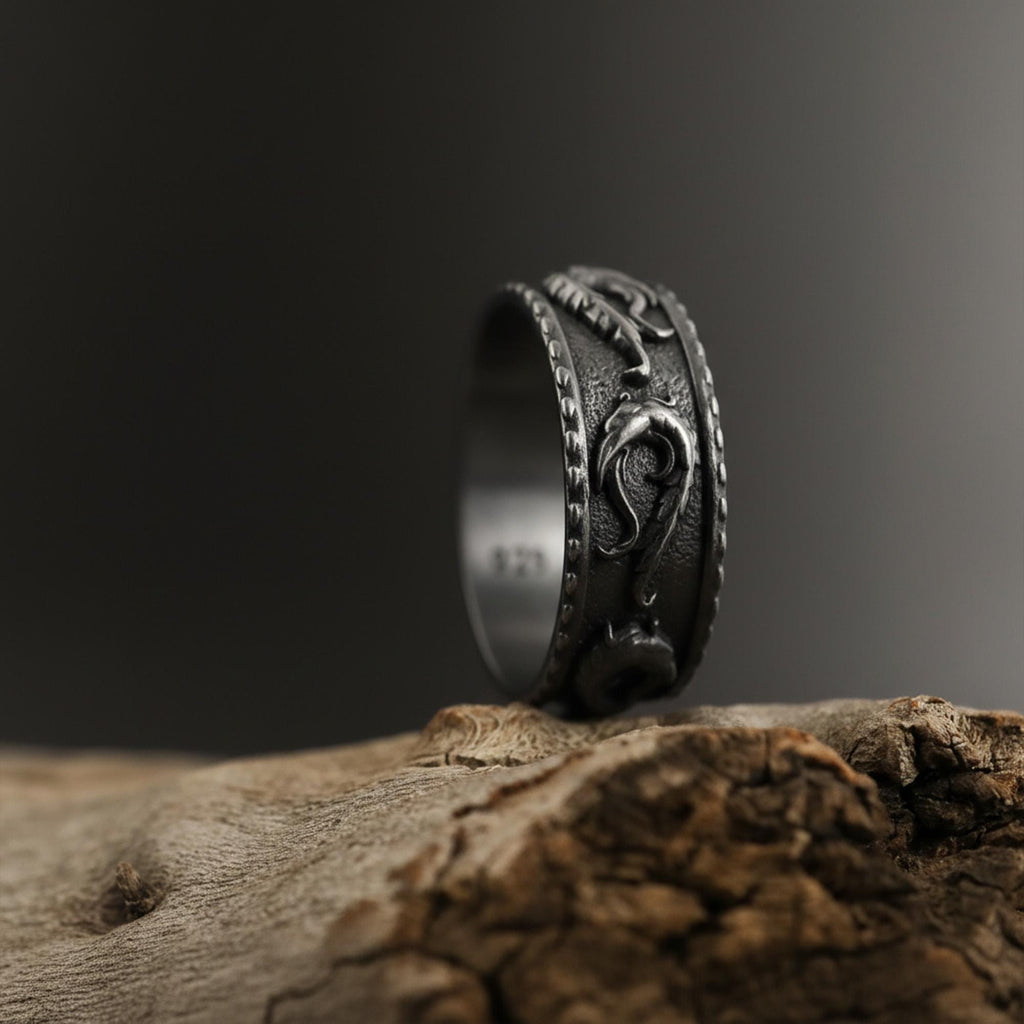 Gold Plated Wind Pattern Ring: Luxury Nature Inspired Wedding Swirl Band, Waves Statement Jewelry