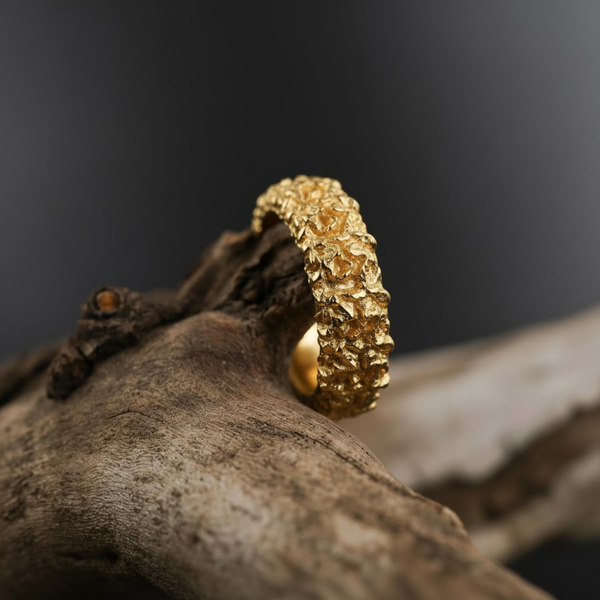 Silver Asymmetric Textured Band Ring: Cool Design Wedding Band, Unique Silver Jewelry