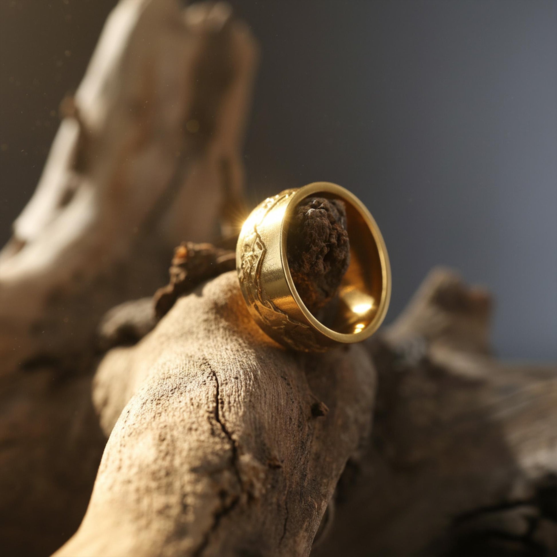 Mountain Range Band Ring: Men Unique Wedding Band, Men Engraved Engagement Ring, Anniversary Natural Ring
