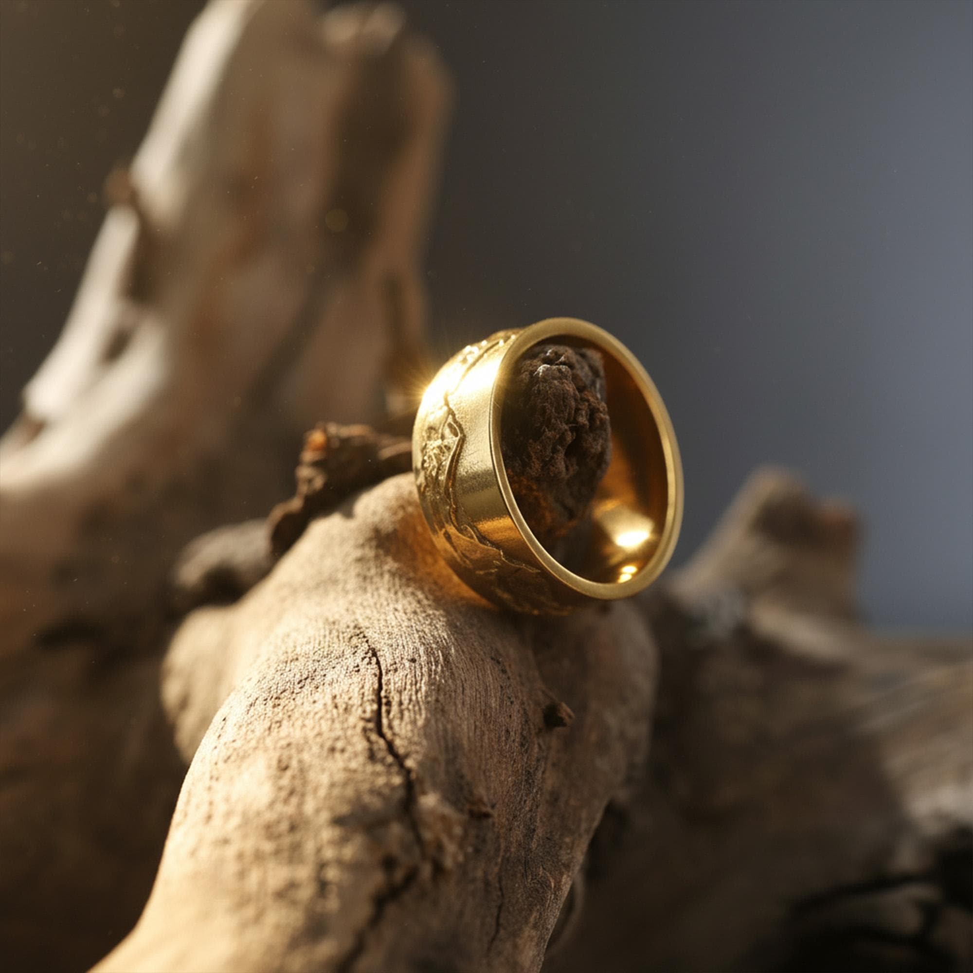Rugged Mountain Landscape Ring: Outdoor Statement Band Ring, Mountain Range Ring, Wilderness Jewelry