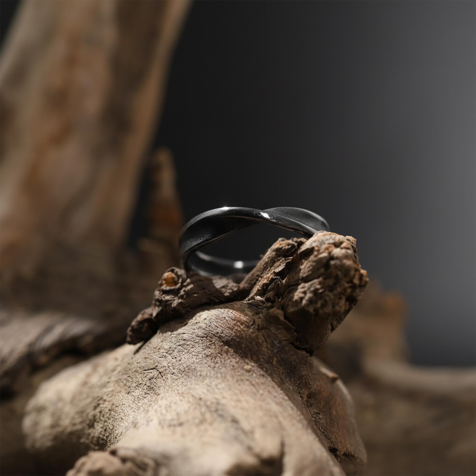 Handmade Sterling Silver Mobius Ring: Infinity Symbol Band