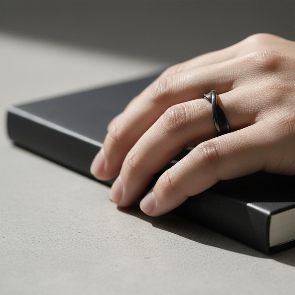 Gold Plated Mobius Strip Ring: Twisted Infinity Band, Minimalist Wedding Jewelry