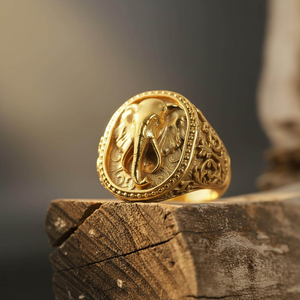 Gorilla head ring, solid gold animal jewelry, symbolic primal statement band, and handcrafted luxury accessory designed for those who are drawn to strength, dominance, and fearless leadership. This striking ring features a detailed gorilla head motif crafted in solid gold, with powerful facial expression and deep engraved textures, creating a bold and prestigious appearance inspired by raw nature and masculine energy