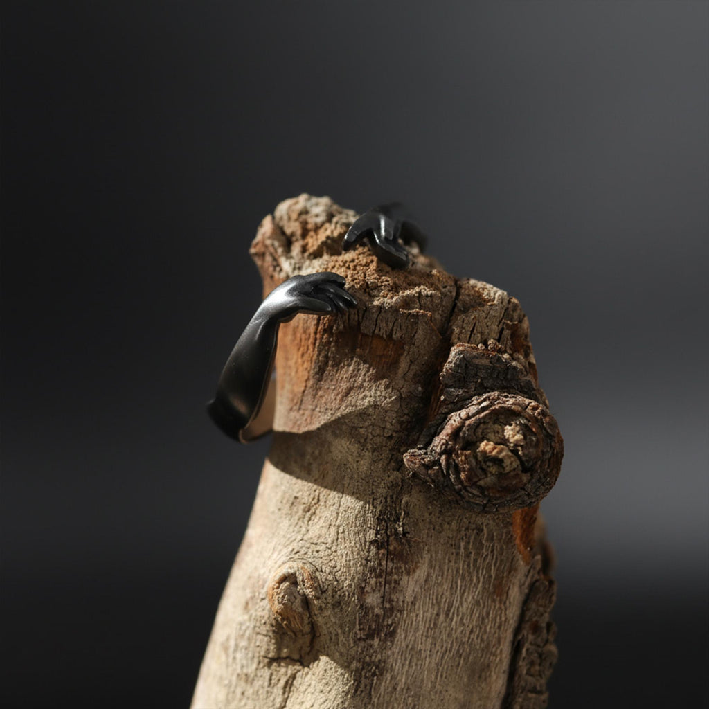 Gold Plated Hand of God Ring: Michelangelo's Creation of Adam Band, Giving Life to Adam Jewelry