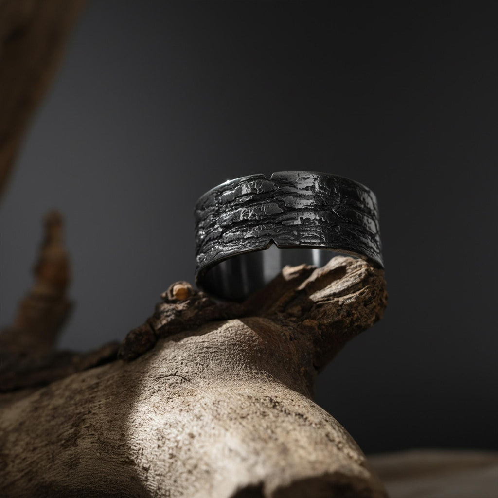 Textured Wide Band Ring, sterling silver handcrafted jewelry, bold minimalist statement band, and artisan-made accessory designed for those who appreciate raw texture, contemporary style, and timeless simplicity. Featuring an organic textured surface with a wide profile, this distinctive ring captures the beauty of handcrafted imperfections and modern design. It is not just a ring — it is a wearable expression of individuality, character, and und