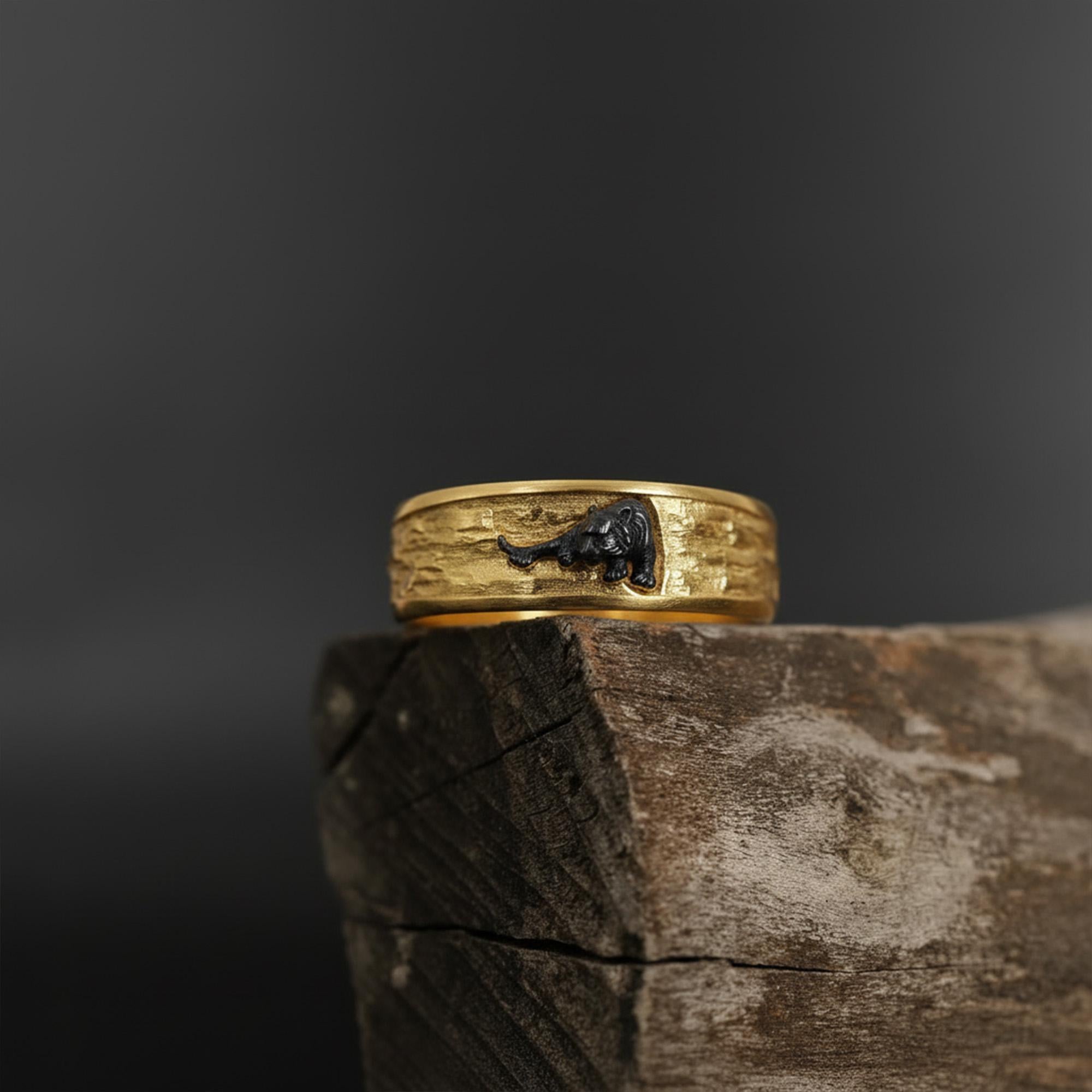 Sterling Silver Handmade Tiger Ring: Asian Animal Jewelry, Unique Band Ring