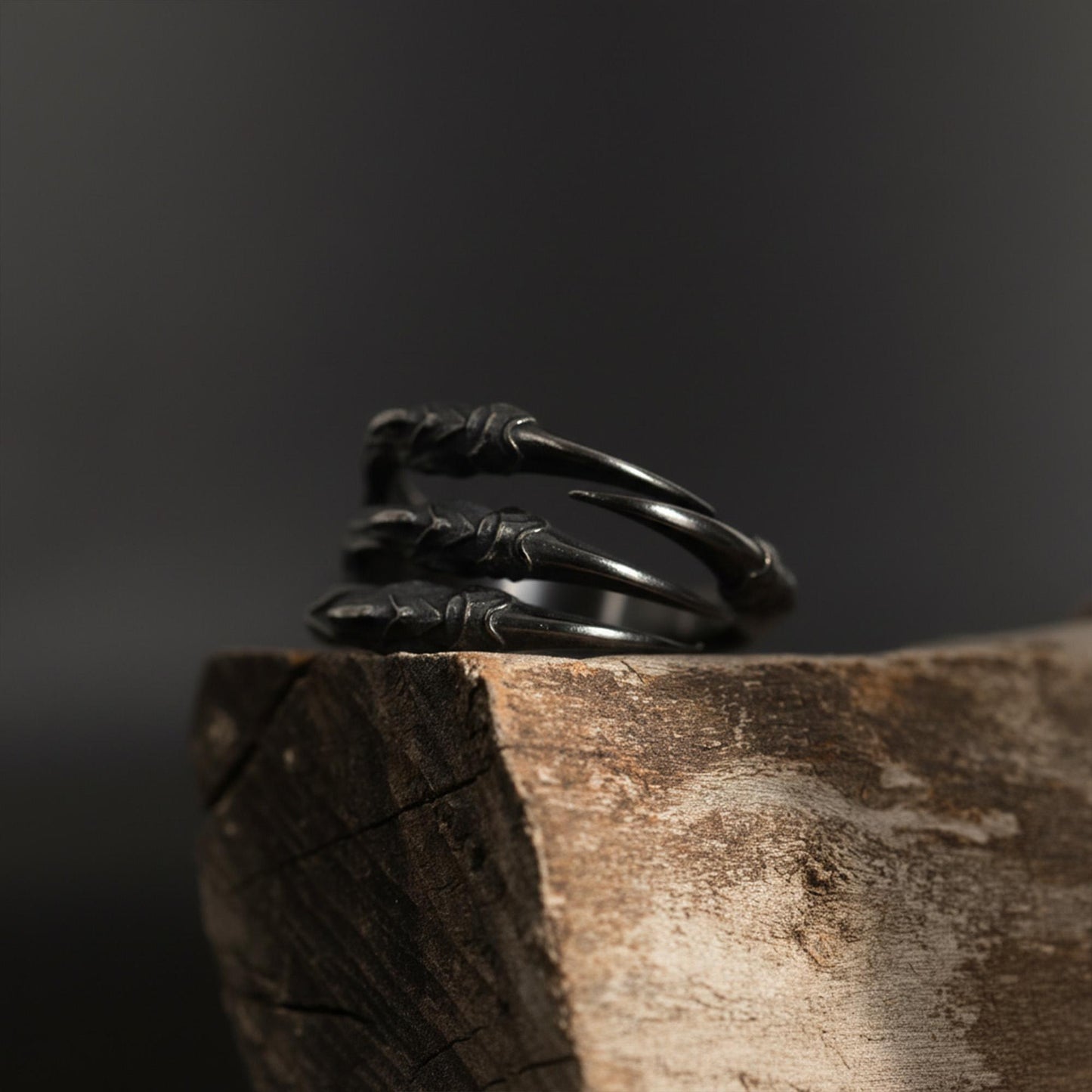 Handmade Gold Plated Dragon Claw Ring: Gothic Mens Jewelry