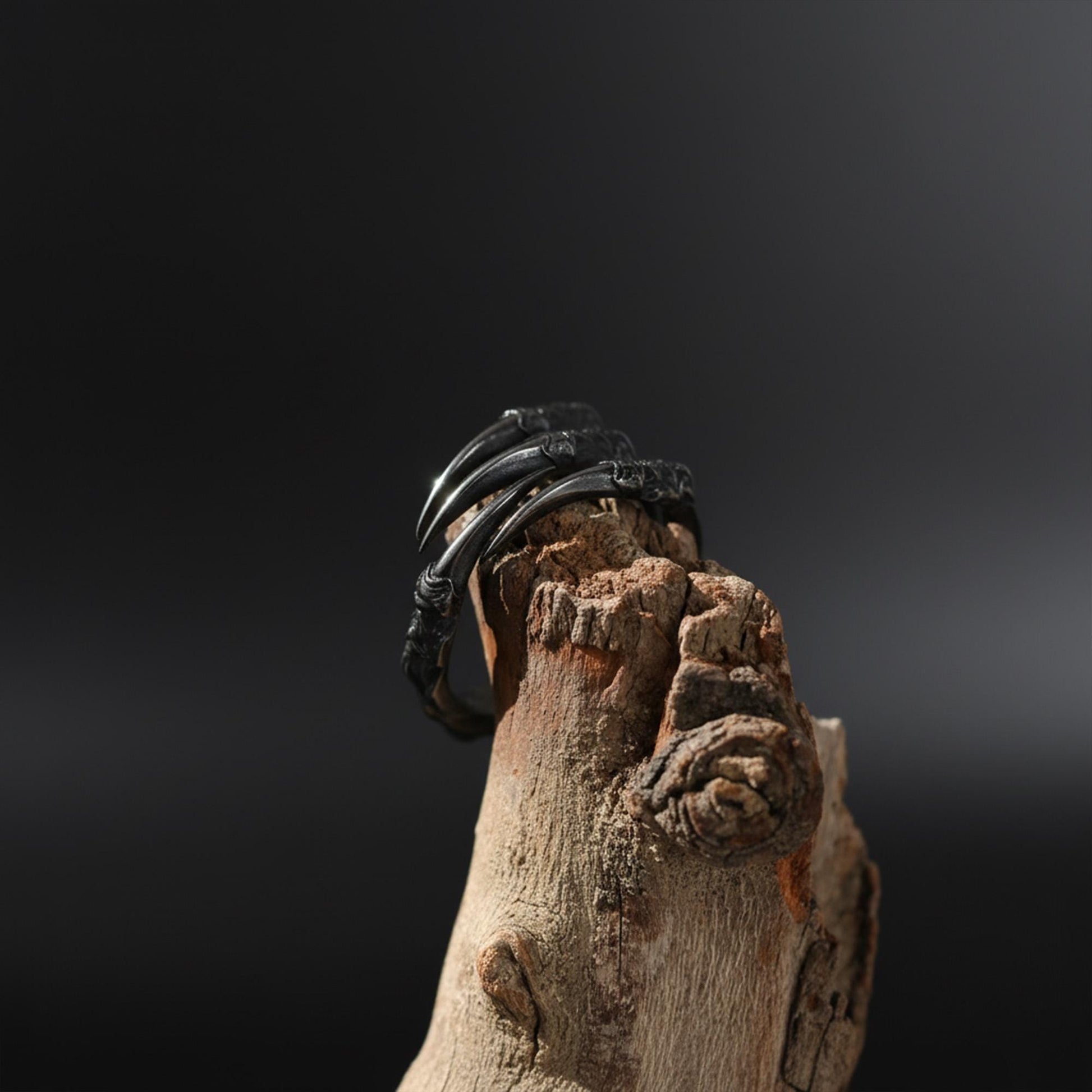 Handmade Gold Plated Dragon Claw Ring: Gothic Mens Jewelry