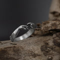 Gold Plated Hand of God Ring: Michelangelo's Creation of Adam Band, Giving Life to Adam Jewelry