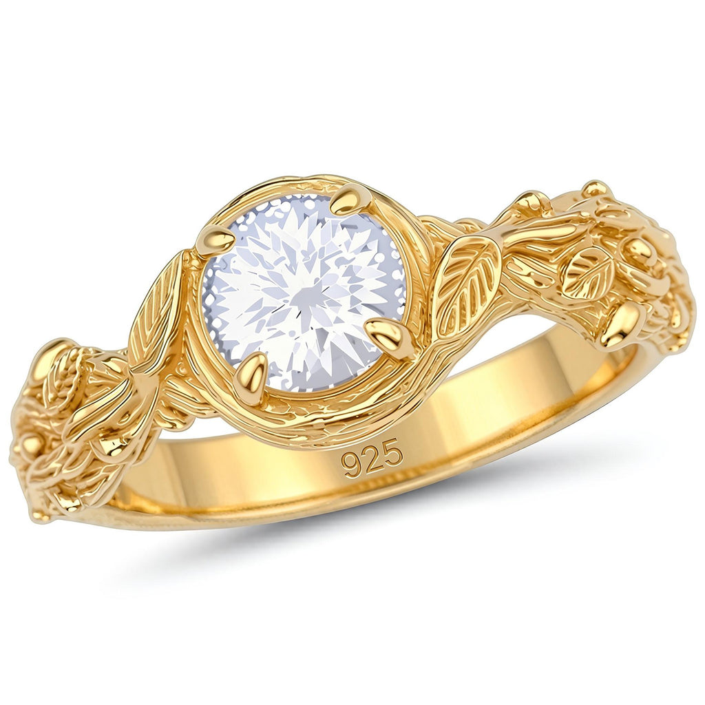 Nature Engagement Ring: Sterling Silver Tree Branch Band, Woodland Style, Promise Ring