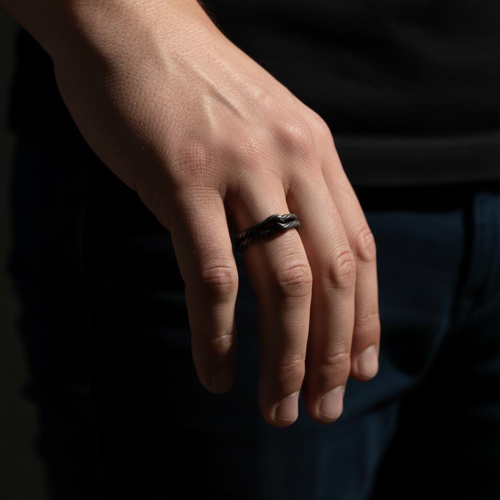 Twisted rope ring, rope band ring, rhodium plated silver ring, minimalist stacking ring, and modern jewelry designed for those who are drawn to texture, simplicity, and refined elegance. This striking ring features a delicate twisted rope design, enhanced with a bright rhodium finish that gives it a sleek, polished, and contemporary look. It is not a simple ring — it is a statement piece that blends subtle detail, clean form, and modern sophistic