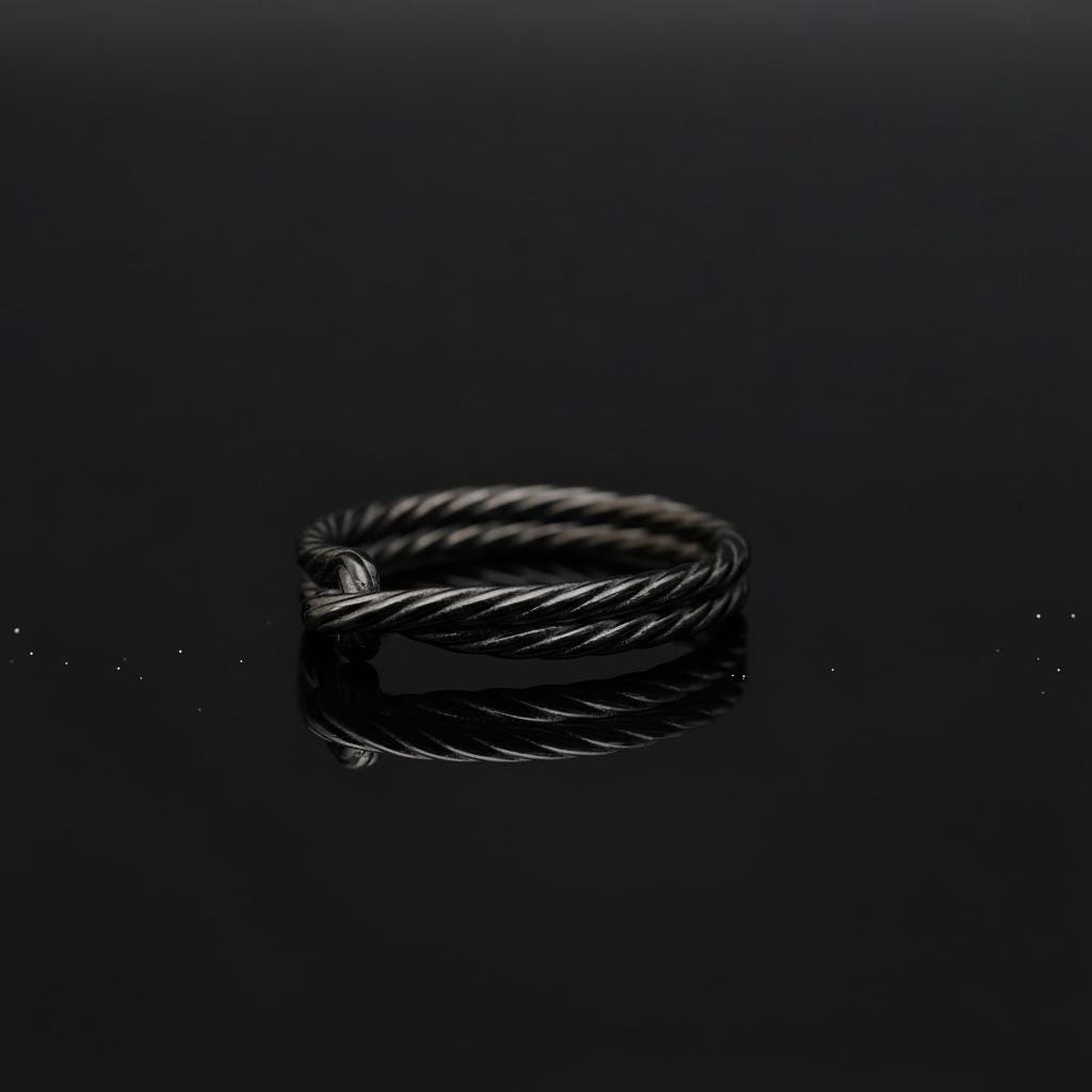 Twisted rope ring, rope band ring, rhodium plated silver ring, minimalist stacking ring, and modern jewelry designed for those who are drawn to texture, simplicity, and refined elegance. This striking ring features a delicate twisted rope design, enhanced with a bright rhodium finish that gives it a sleek, polished, and contemporary look. It is not a simple ring — it is a statement piece that blends subtle detail, clean form, and modern sophistic