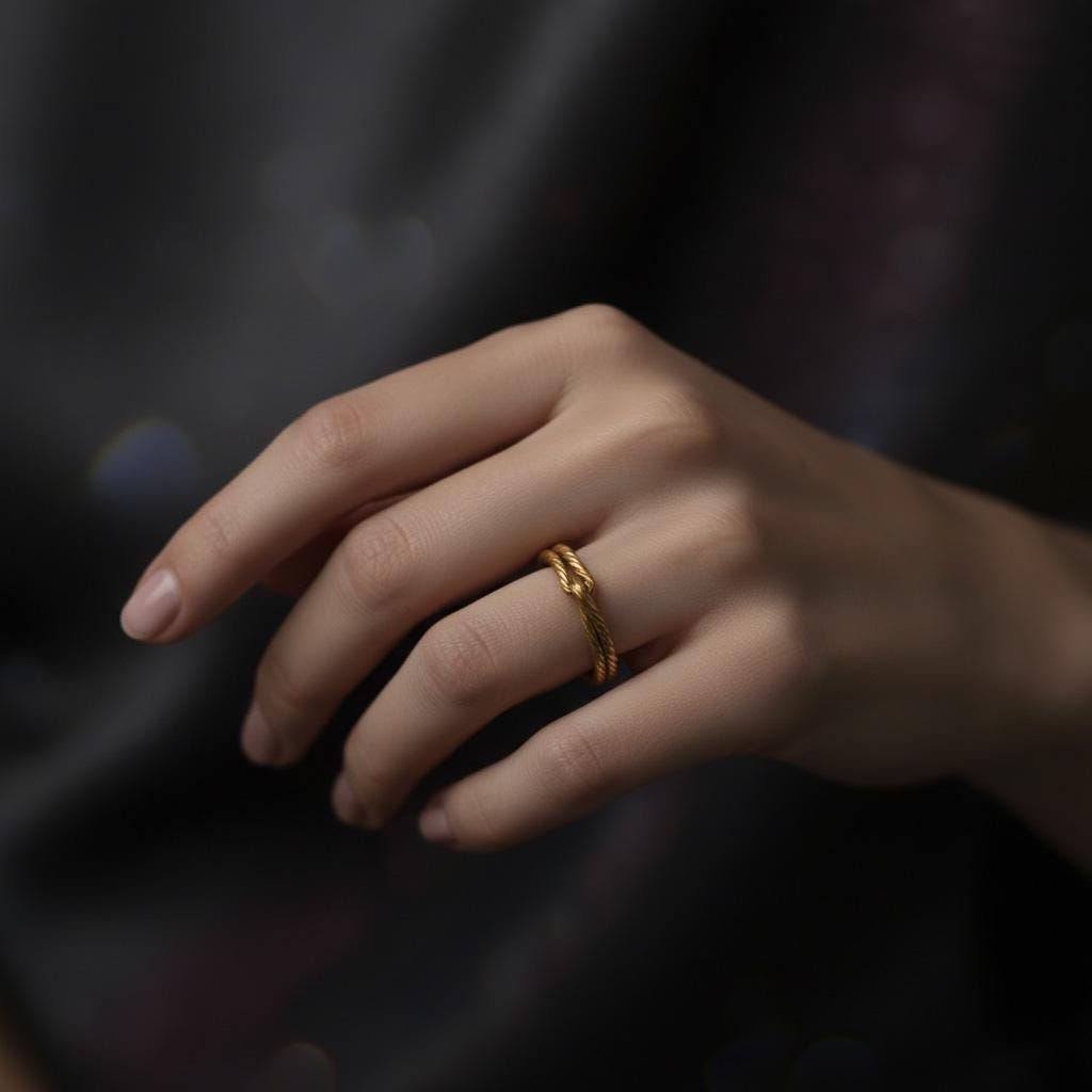 925 Sterling Silver Twisted Rope Ring, Minimalist Knot Band, Unique Statement Jewelry