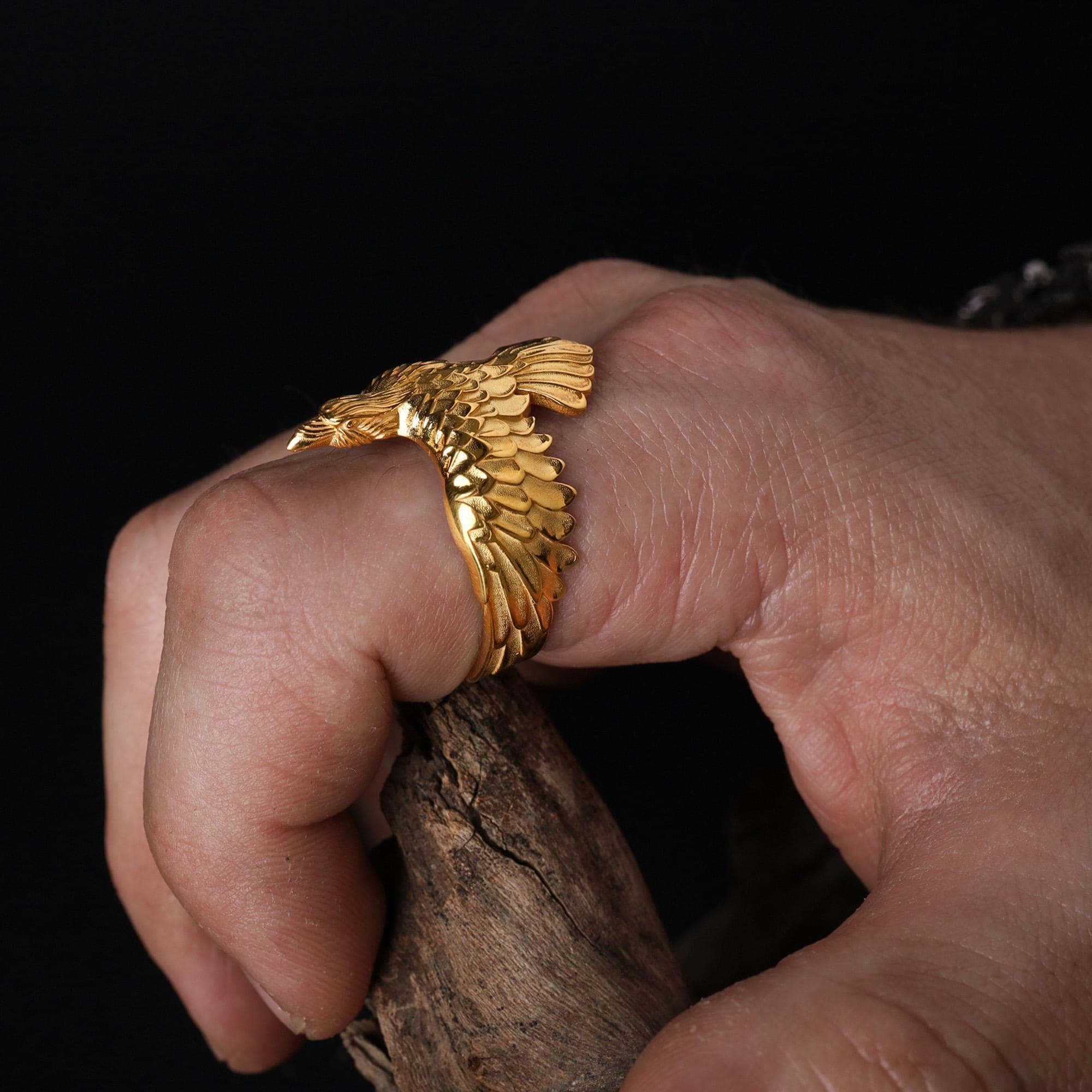 This raven ring for men is a bold and highly detailed design inspired by Norse mythology, Viking symbolism, crow jewelry, and statement men’s rings. Featuring a dramatic spread-wing raven motif, this ring captures the power, intelligence, and mystery long associated with the raven. It is an ideal choice for buyers searching for a Viking raven ring, Norse raven ring, crow ring for men, bird statement ring, or a symbolic men’s ring with a strong an