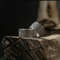 Celtic Knot Wide Band Ring: 925 Sterling Silver Men’s Handmade Wedding Style Statement Jewelry