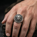 Medusa Signet Ring for Men, 925K Sterling Silver Greek Mythology Ring, Greek Goddess Ring, Gorgon Silver Ring, Gifts for Boyfriend