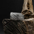 Sterling silver feather band ring, nature inspired men’s wedding ring, engraved feather ring, and handcrafted rustic jewelry designed for those who are drawn to freedom, lightness, and organic beauty. This elegant ring features a detailed feather pattern wrapping around the band, creating a look that feels natural, symbolic, and effortlessly refined. It is not just a ring — it is a meaningful piece that blends nature-inspired design, masculine st