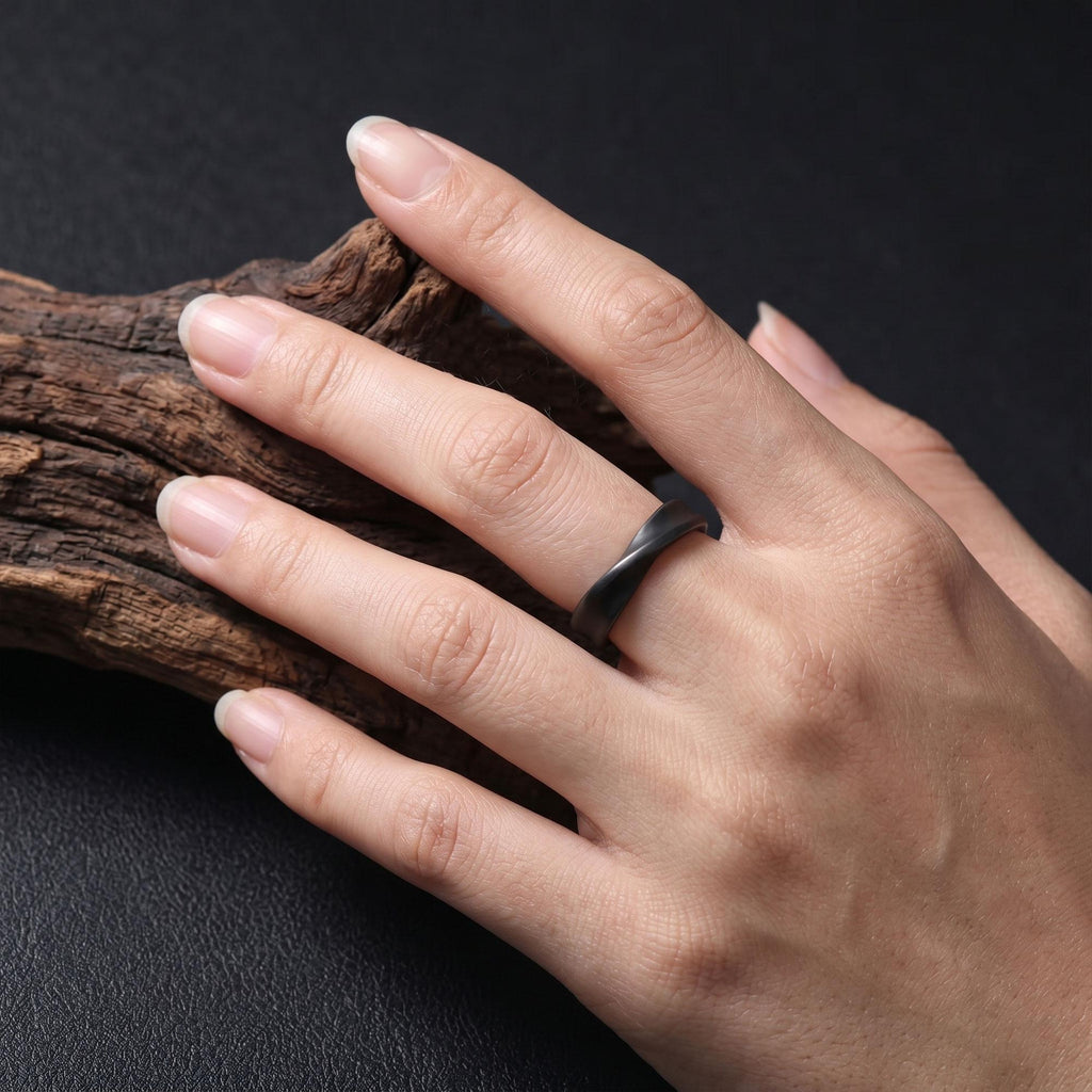 Handmade Sterling Silver Mobius Ring: Infinity Symbol Band